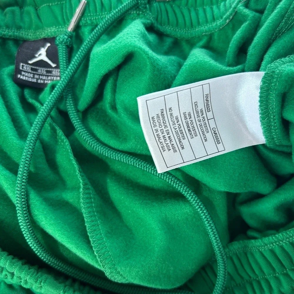 Vintage Jordan Jumpman Track Pants Green Athletic Sweatpant 4XL Snap Pockets Y2K